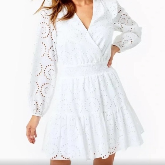 Lilly Pulitzer Taviana Eyelet Dress size 12 - Picture 1 of 2